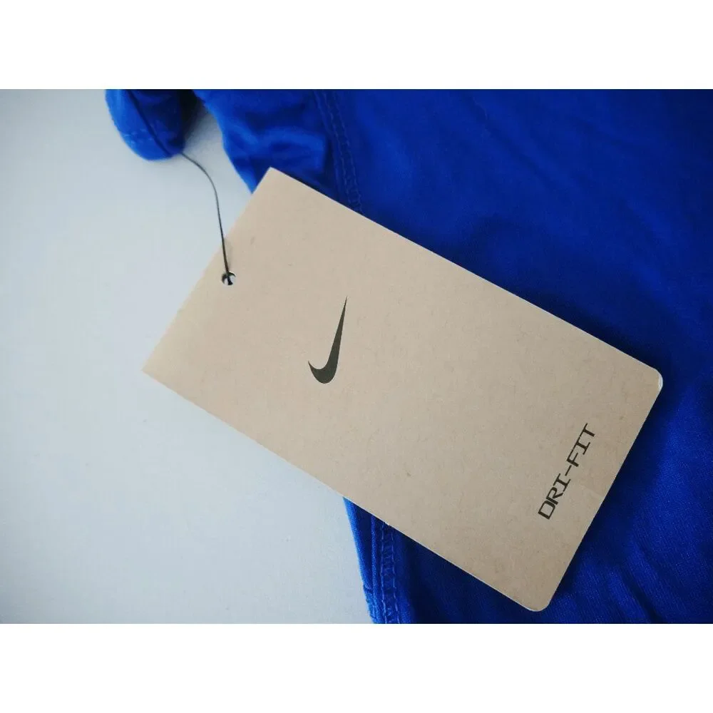 Nike Girls Blue Dri-FIT T-Shirt Size 6-7 kids Athletic Performance Swoosh Tee